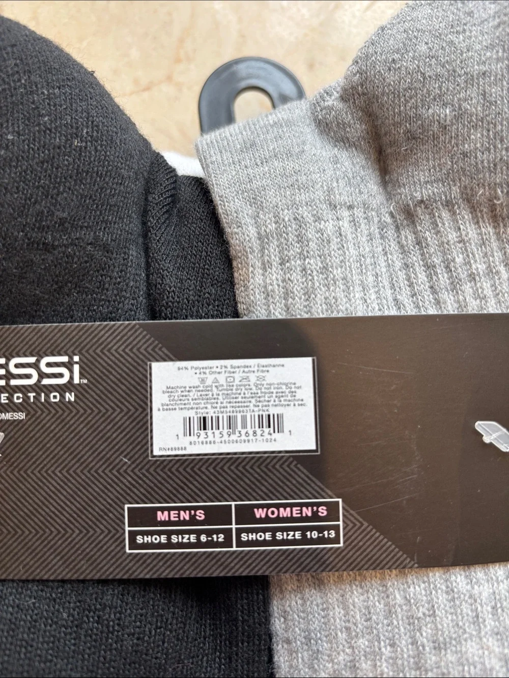 Messi 6 pack of cushioned crew socks